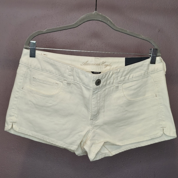 American Eagle Outfitters Pants - American Eagle Outfitters Cream Jean Shorts